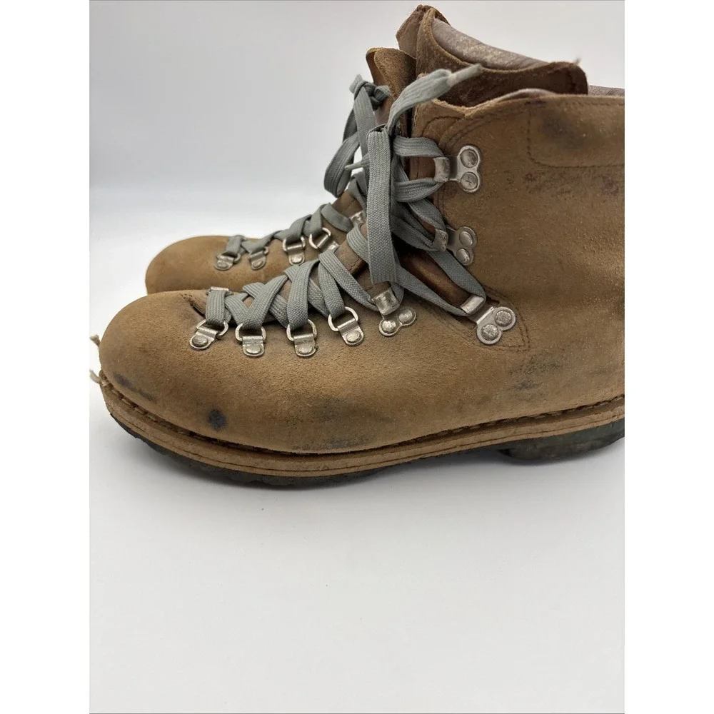 Vintage Mountaineering Hiking Boots Suede Men's Size 10 Brown